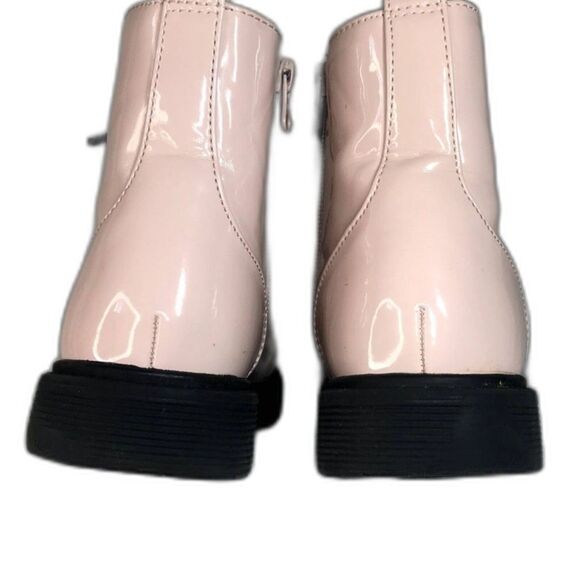 Art Class Boots Girls Sz 4 Pink patten leather boots with black laces Blk /Soles - Picture 11 of 11